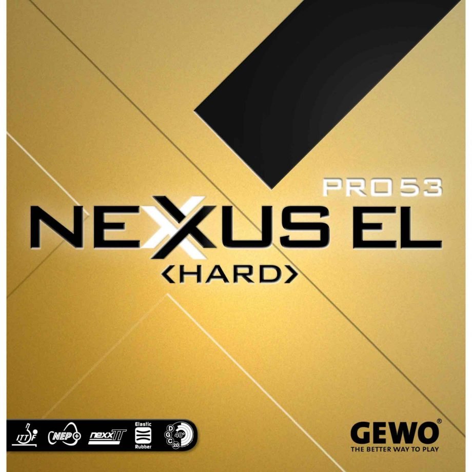 Nexxus EL Pro 53 hard stalo teniso guma puolėjams stalo tenisui, for table tennis players in ping pong very hard, fast rubber